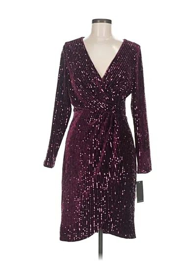 Pre-owned Julia Jordan Cocktail Dress In Burgundy