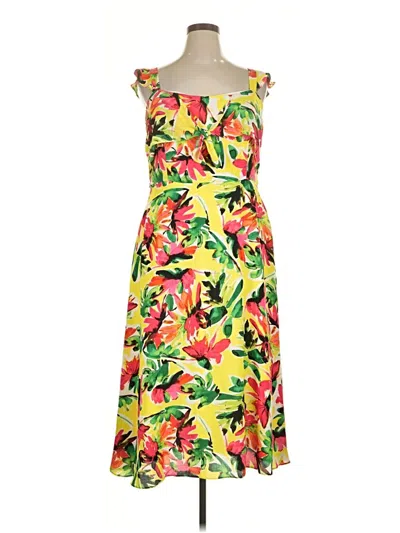 Pre-owned Julia Jordan Cocktail Dress In Yellow