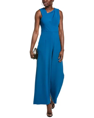 Julia Jordan Crepe Jumpsuit In Blue