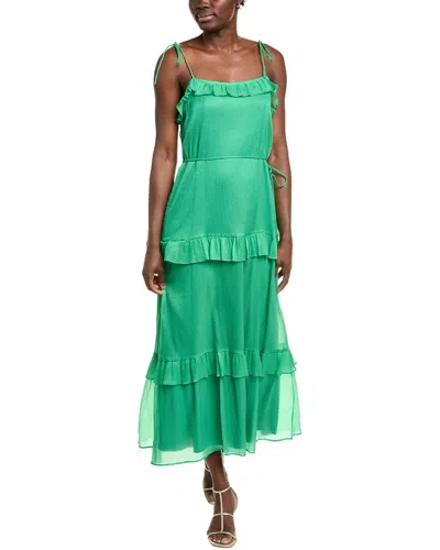 JULIA JORDAN JULIA JORDAN CRINKLED CHIFFON MIDI DRESS