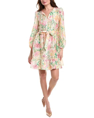 Julia Jordan Crushed Taffeta Mini Dress In Yellow