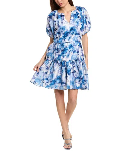 JULIA JORDAN CRUSHED TAFFETA SHIFT DRESS