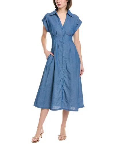 Julia Jordan Denim Shirtdress In Blue