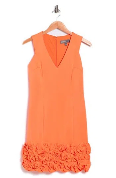 Julia Jordan Donna Ricco Cupcake Hem Scuba Sheath Dress In Orange
