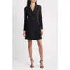 Julia Jordan Double Breasted Long Sleeve Coat Dress In Black