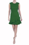 Julia Jordan Double Flounce Sleeveless Dress In Grass