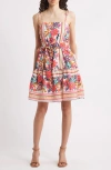 Julia Jordan Tie Shoulder Mini Dress