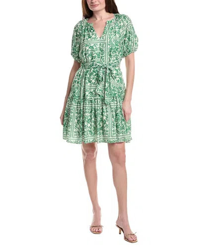 Julia Jordan Flex Short Sleeve Mini Dress In Green