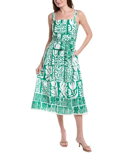 Julia Jordan Flex Sleeveless Midi Dress In Green