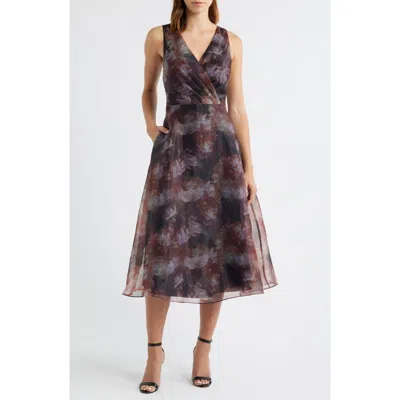 JULIA JORDAN JULIA JORDAN FLORAL COCKTAIL MIDI DRESS