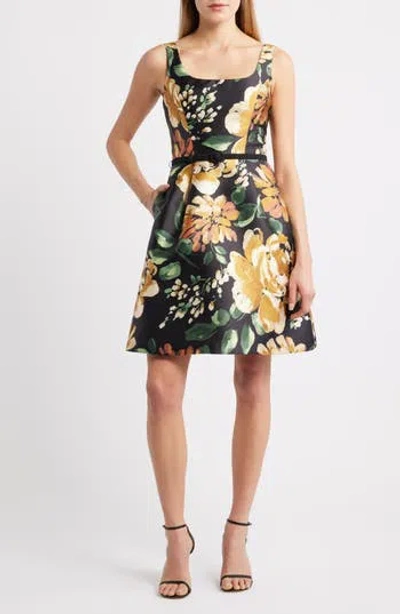 Julia Jordan Floral Cocktail Minidress In Multi