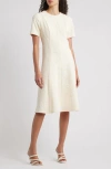 Julia Jordan Floral Jacquard Fit & Flare Dress In White