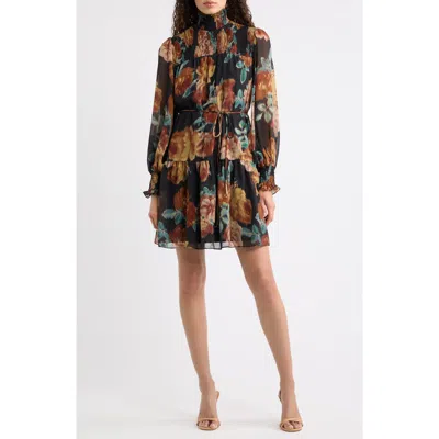 Julia Jordan Floral Long Sleeve Dress In Multi