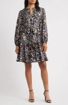 Julia Jordan Floral Long Sleeve Dress In Multi