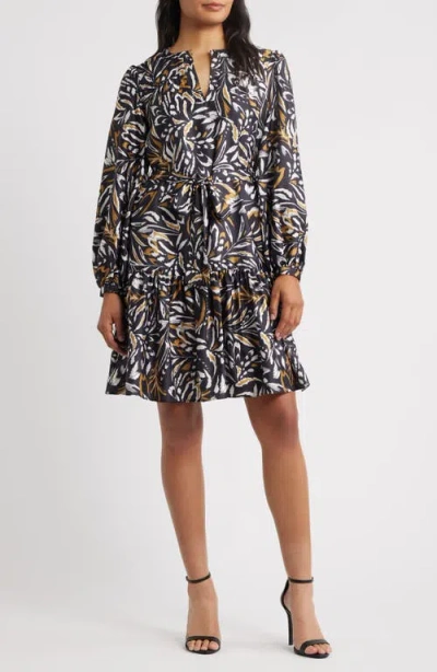 Julia Jordan Floral Long Sleeve Dress In Multi