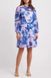 Julia Jordan Floral Long Sleeve Tiered Dress
