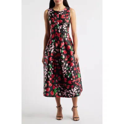 Julia Jordan Floral Midi Dress In Multi