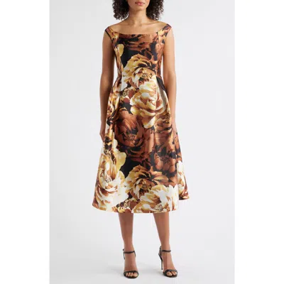 Julia Jordan Floral Off-the-shoulder Cocktail Dress In Multi
