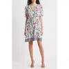 Julia Jordan Floral Print Short Sleeve Dress In Multi