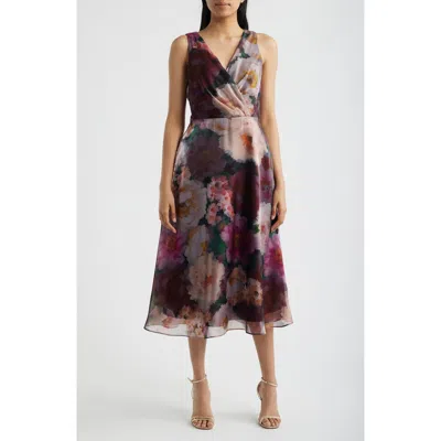 Julia Jordan Floral Print Sleeveless Cocktail Dress In Multi