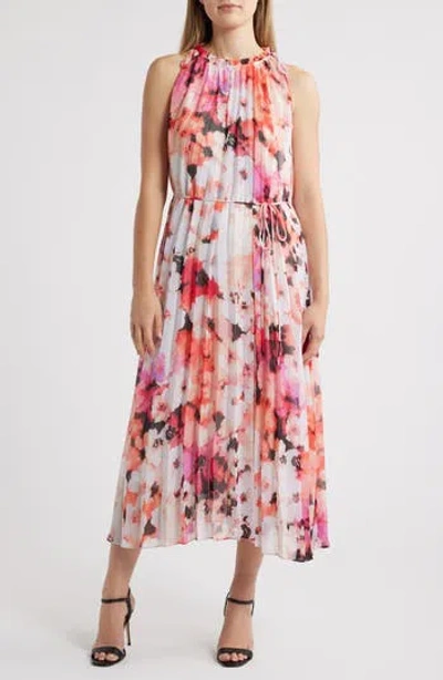 Julia Jordan Floral Print Sleeveless Midi Dress In Multi