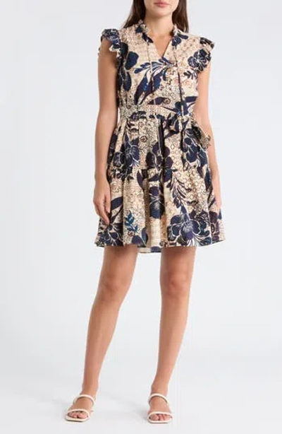 Julia Jordan Flutter Sleeve Dress In Black