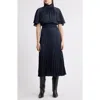 Julia Jordan Flutter Sleeve Pleated Midi Dress
