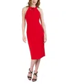 Julia Jordan Women's Twist-knot Tulip Hem Dress In Red