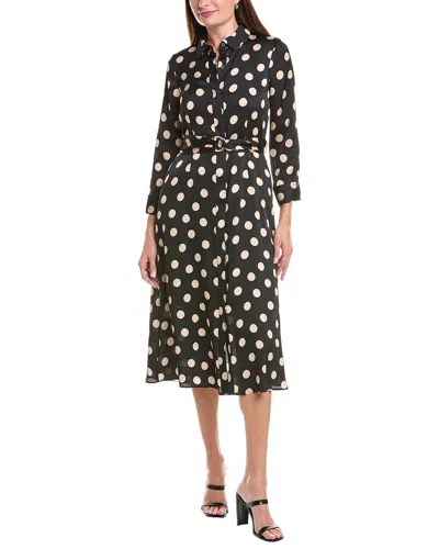 Julia Jordan Hammered Satin Shirtdress In Multi