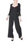 Julia Jordan Jj39816 Feather Long Formal Jumpsuit In Black