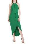 Julia Jordan Women's Twist-knot Tulip Hem Dress In Green