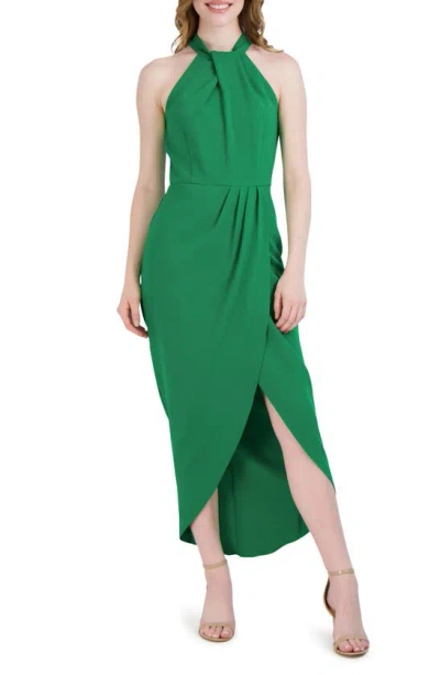 JULIA JORDAN JULIA JORDAN KNOT NECK HALTER DRESS