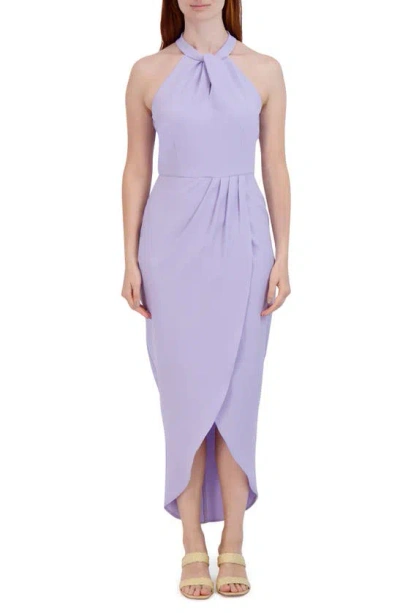 JULIA JORDAN KNOT NECK HALTER DRESS