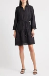 Julia Jordan Lace Long Sleeve Shirtdress In Multi