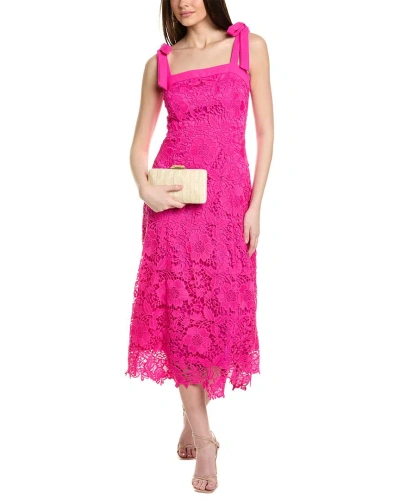 Julia Jordan Lace Midi Dress In Pink