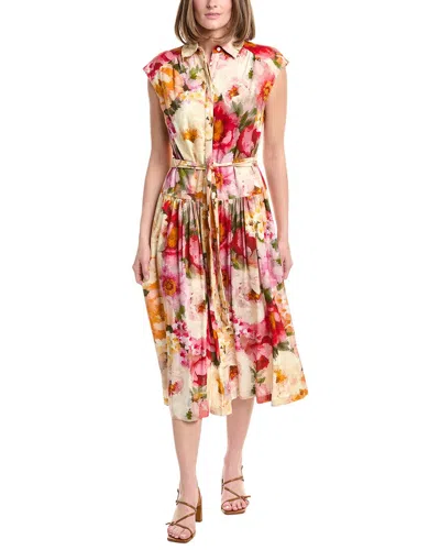 Julia Jordan Linen-blend Sleeveless Maxi Dress In Multi