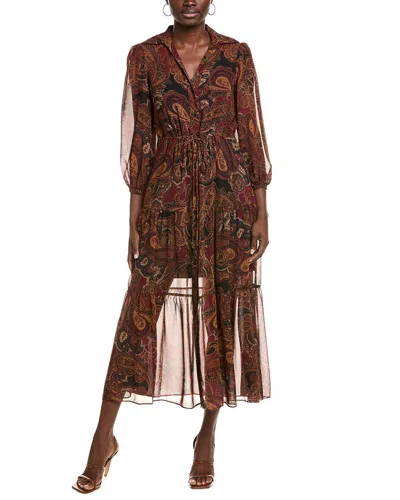 Julia Jordan Maxi Shirtdress In Multi