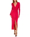 Julia Jordan Twist Front Long Dress In Red