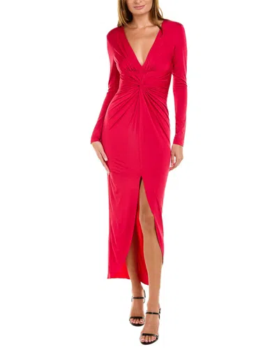 Julia Jordan Twist Front Long Dress In Red
