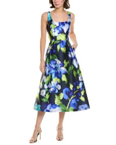Julia Jordan Mikado Midi Dress In Blue
