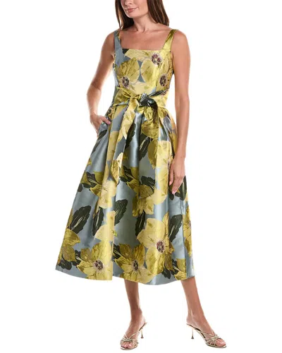 Julia Jordan Mikado Midi Dress In Yellow