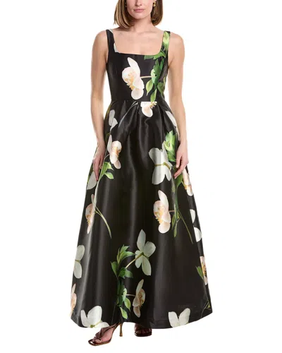 Julia Jordan Mikado Sleeveless Maxi Dress In Black