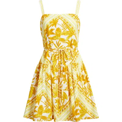 Julia Jordan Mixed Print Cotton Minidress In Multi