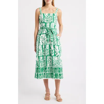 Julia Jordan Mixed Print Dress In Green