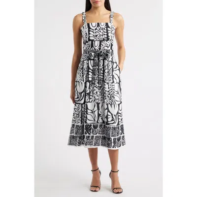 Julia Jordan Mixed Print Dress In Gray
