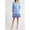 Julia Jordan Mixed Print Long Sleeve Shirtdress In Multi
