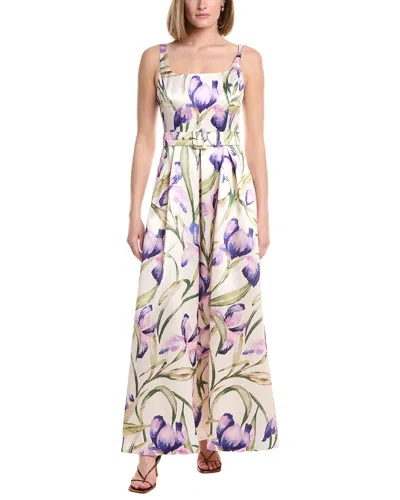 Julia Jordan Monroe Twill Sleeveless Maxi Dress In Multi