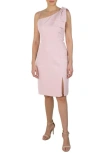 Julia Jordan One-shoulder Sheath Dress In S Blush