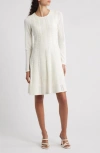 Julia Jordan Open Stitch Long Sleeve Sweater Dress In White
