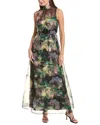Julia Jordan Organza Gown In Multi
